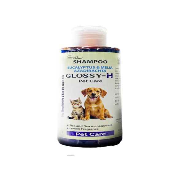 Glossy-H Tick & Flea Management Pet Shampoo For Cats & Dogs 200ml | Pet Shampoo | Glossy-H Pet Shampoo