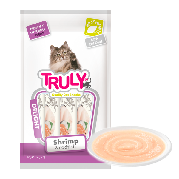 Truly Shrimp and Codfish Treats for Cats 70gm (5x14gm)