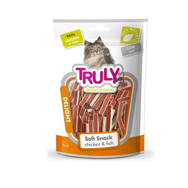 Truly Delight Soft Snack Chicken & Fish Cat Treat 50gm