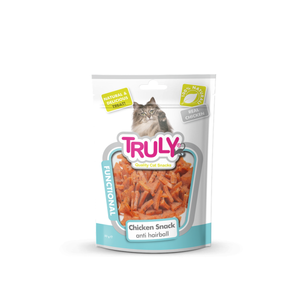 Truly Functional Chicken Snacks Anti Hairball Cat Treat 50gm