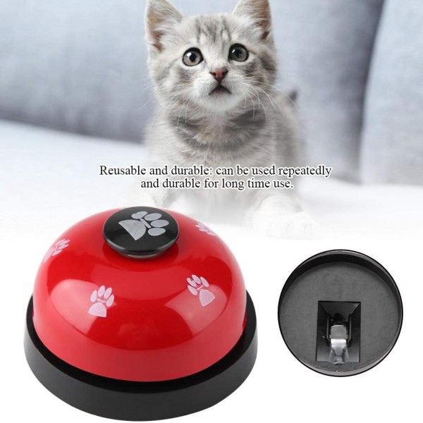 Pet Training Bells, Dog Footprints Bells Cute Cartoon Iron Pet Bell Interactive Toy for Small Dogs Cats Potty Training and Communication Device