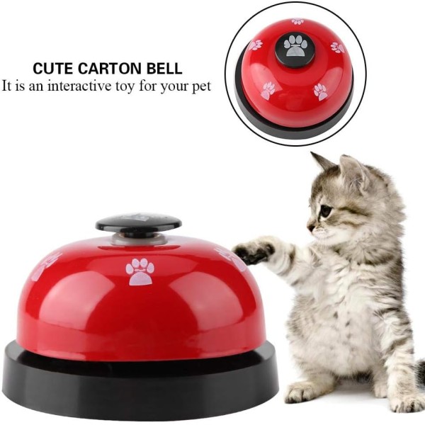 Pet Training Bells, Dog Footprints Bells Cute Cartoon Iron Pet Bell Interactive Toy for Small Dogs Cats Potty Training and Communication Device