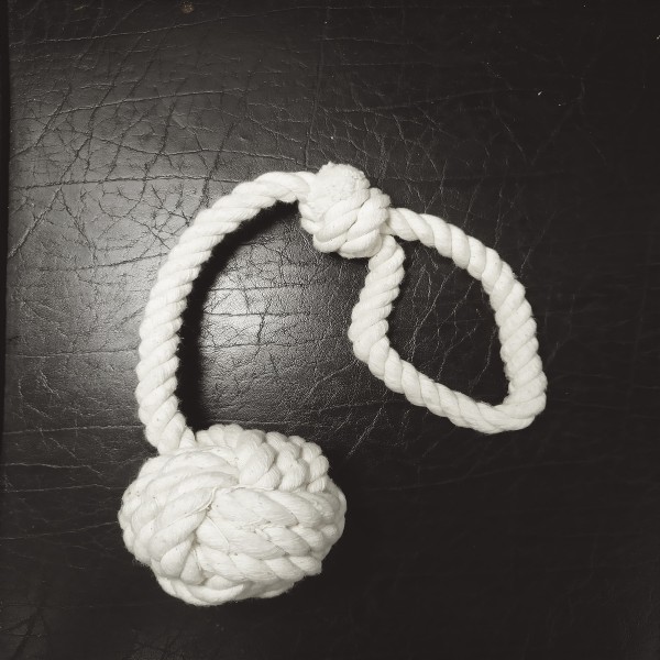 Natural Cotton Rope with Ball Dog Toys, Premium White Cotton Dog Chew Toys
