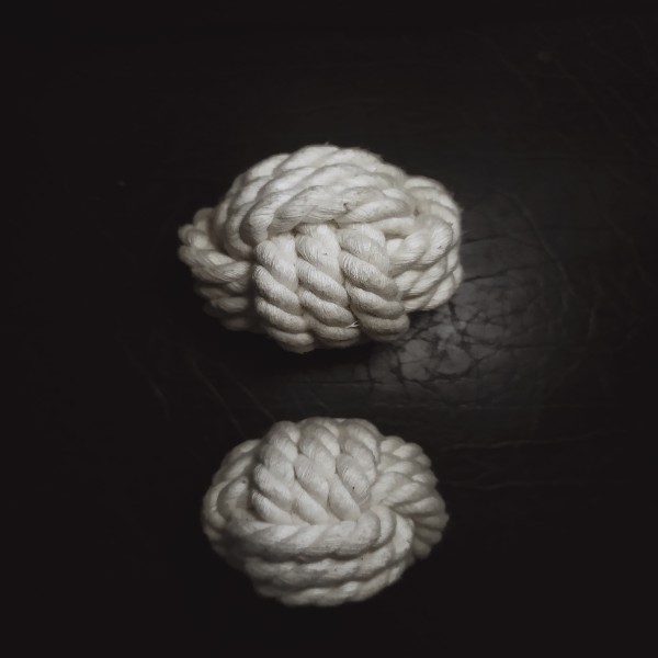 Natural Cotton Ball Dog Toys, Premium White Cotton Dog Chew Toys