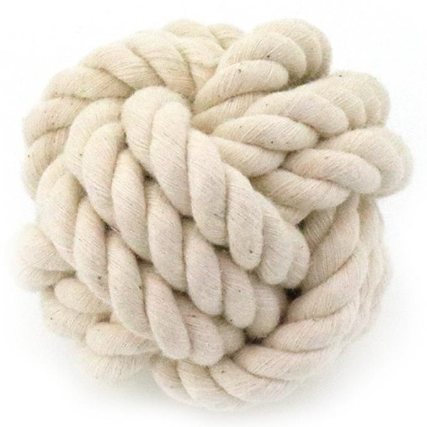 Natural Cotton Ball Dog Toys, Premium White Cotton Dog Chew Toys