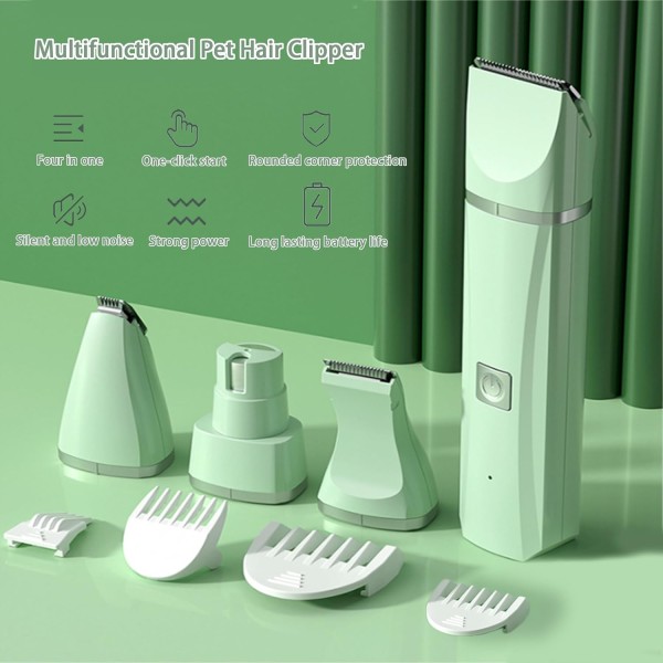 Silent Cat Dog Hair Trimmer Paws Nail Grinder Animal Foot Hair Cutter Remover USB Rechargeable Pet Grooming Clipper