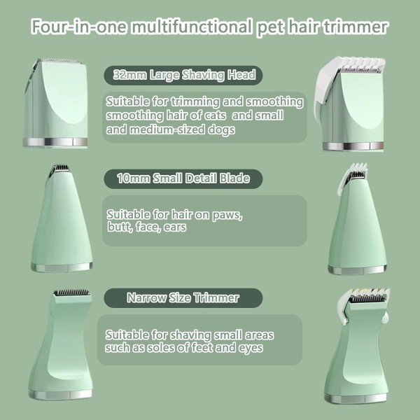 Silent Cat Dog Hair Trimmer Paws Nail Grinder Animal Foot Hair Cutter Remover USB Rechargeable Pet Grooming Clipper