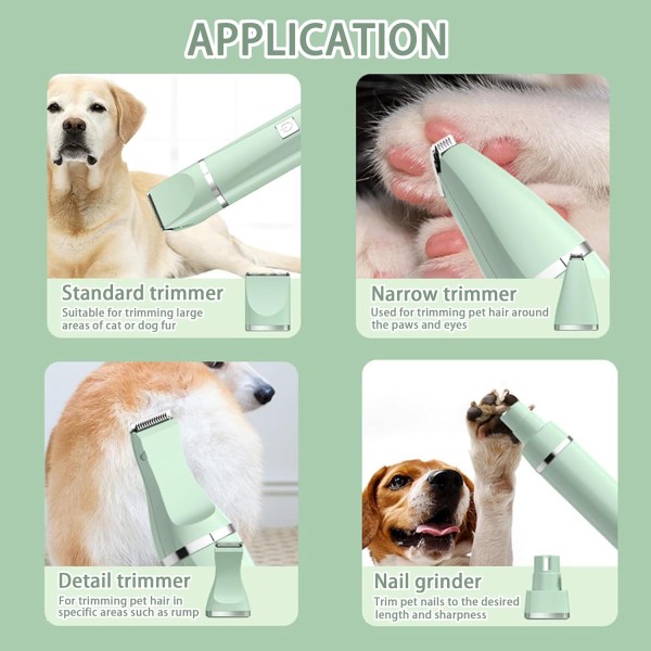 Silent Cat Dog Hair Trimmer Paws Nail Grinder Animal Foot Hair Cutter Remover USB Rechargeable Pet Grooming Clipper