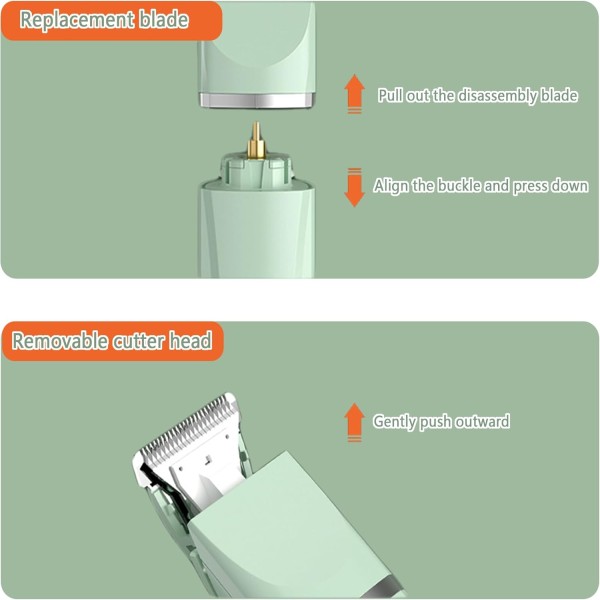 Silent Cat Dog Hair Trimmer Paws Nail Grinder Animal Foot Hair Cutter Remover USB Rechargeable Pet Grooming Clipper