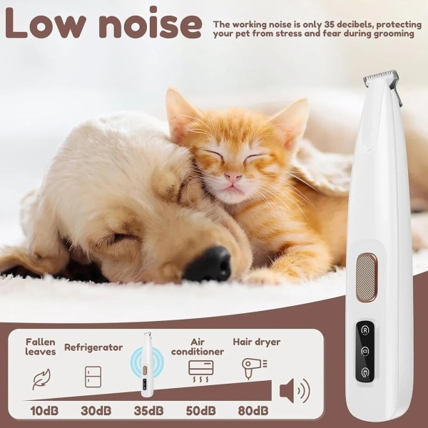 Portable Cat Dog Paw Trimmer with Led Light Rechargeable