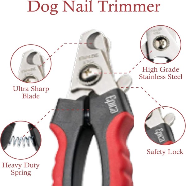 Pet Dog Nail Clipper/ Cutter Cat Claw Trimmer with Safety Guard (Large)