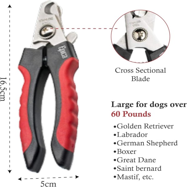Pet Dog Nail Clipper/ Cutter Cat Claw Trimmer with Safety Guard (Large)