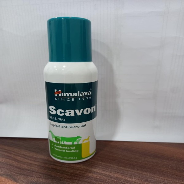 Himalaya Scavon Vet Spray | Antibacterial & Antifungal Formula for Wound Care 100gm