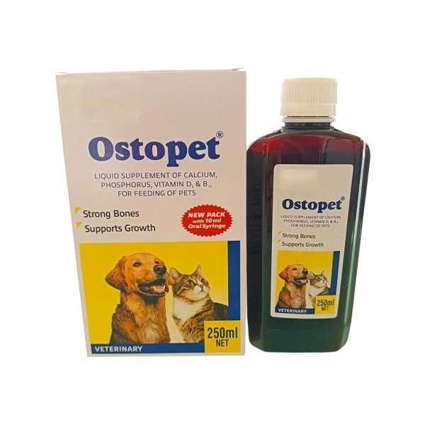 Ostopet Calcium Supplement Syrup for Cats & Dogs 250ml