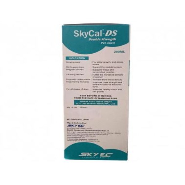 SkyCal-DS Double-Strength Liquid Calcium for Dogs & Cats 200ml