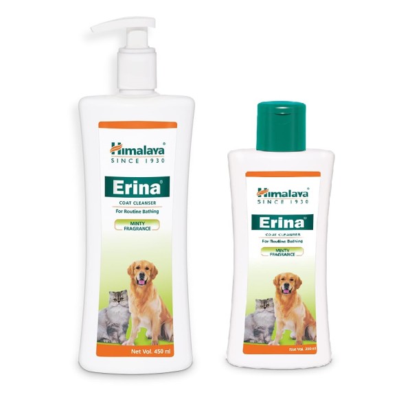 Himalaya Erina Coat Cleanser for Routine Bathing Shampoo (Reduces Hairfall, Relieves Itchiness and Promotes Healthy Skin)