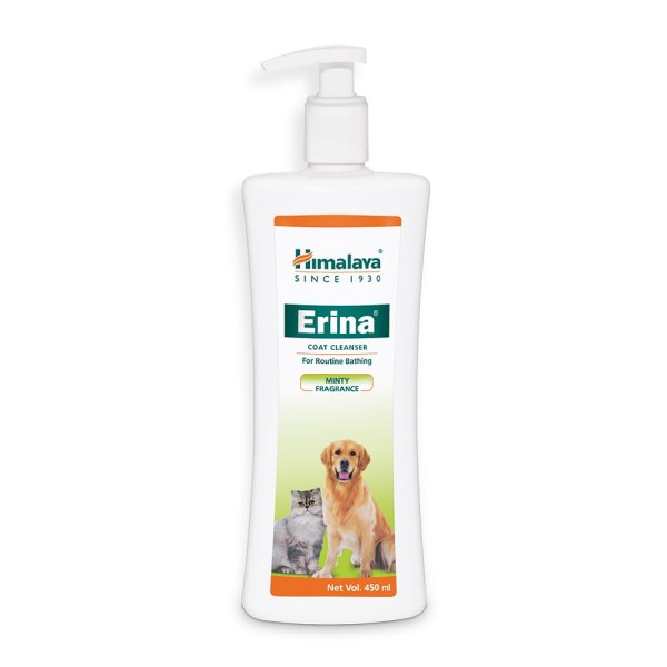 Himalaya Erina Coat Cleanser for Routine Bathing Shampoo (Reduces Hairfall, Relieves Itchiness and Promotes Healthy Skin)