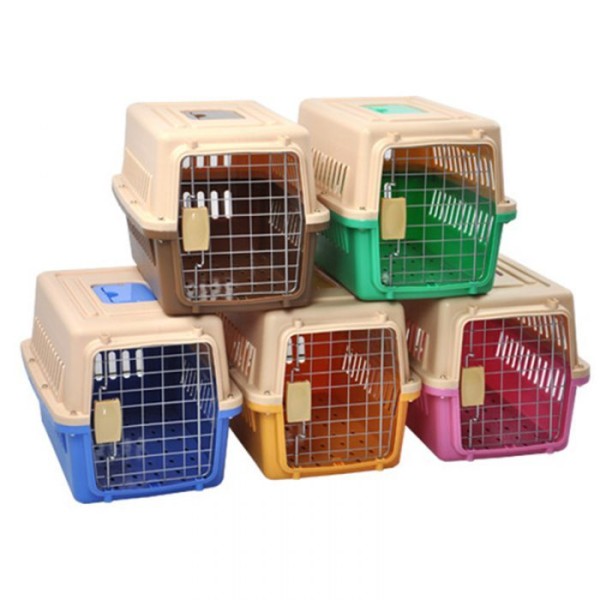 Pet Cat, Dog & Puppy Carrier Box Medium Size (58*37*37cm) - (Air Transport Box, Travel, Hospital, Disaster Prevention)