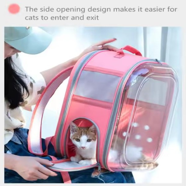 Cat Bags Pet Backpack Portable Foldable Transparent Pet Carrier Panoramic Breathable Backpack
