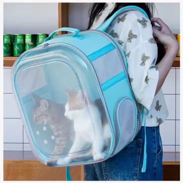 Cat Bags Pet Backpack Portable Foldable Transparent Pet Carrier Panoramic Breathable Backpack