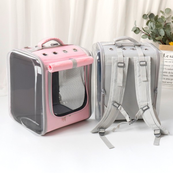 Large Transparent Pet Backpack Carrier For Cats Dogs Breathable Portable
