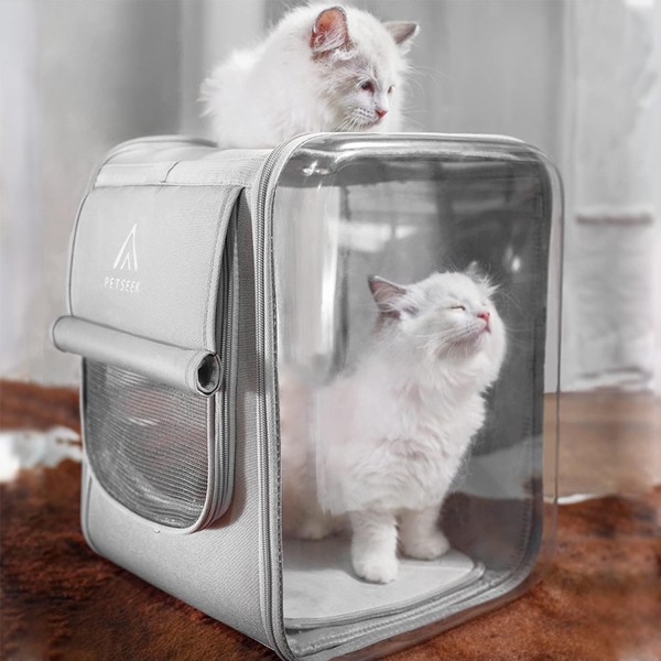 Large Transparent Pet Backpack Carrier For Cats Dogs Breathable Portable
