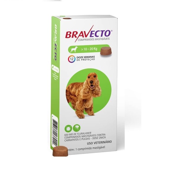 Bravecto Chewable Tablets for Dog (10-20kg) - (Treatment of Tick and Flea Infestations on Dogs)
