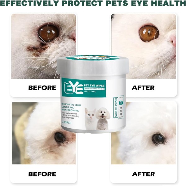 Pet Eye Wipes 130pcs (Cats & Kitten)