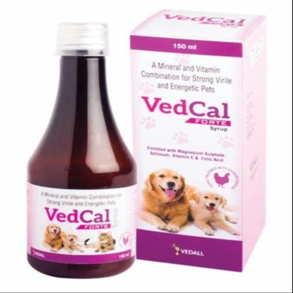 Vedcal Forte - Calcium Tonic For Pet, Cats & Dogs 200ml