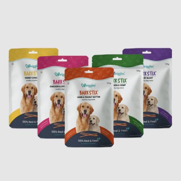 Wiggles Barkstix Dog Treats For Training Adult Puppies All Breeds Dogs 100gm