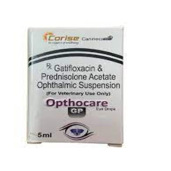 Corise Opthocare GP Eye Drops For Cats & Dogs 5ml (Gatifloxacin 0.3% w/v Prednisolone Acetate IP I% w/v)