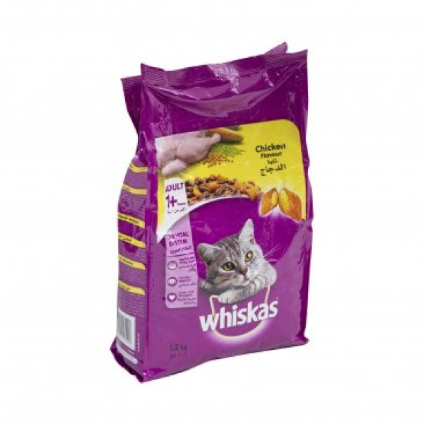 Whiskas Adult Dry Cat Food Chicken Flavour 1.2kg