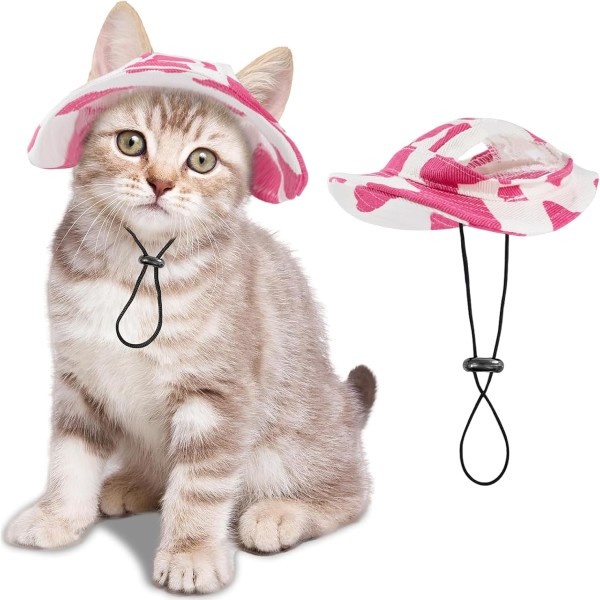 Pet Hat for Cats & Dogs – Adjustable Sun Protection Cap