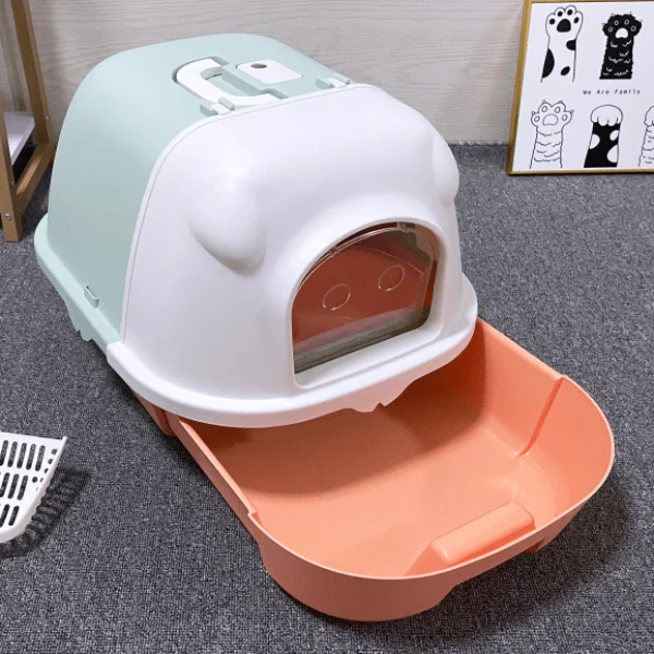 Closed Odor Control Cat Litter Box with Full Cover  -(38*41*53)
