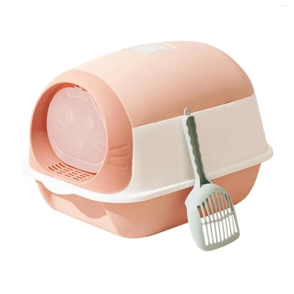 Hooded Cat Litter Box Fully Enclosed Cat Toilet Kitten Potty for Indoor Cats