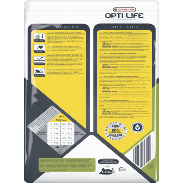 Opti Life Grain-Free Dry Cat Food Adult Chicken 1kg
