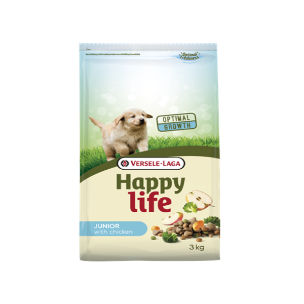 Happy Life Junior With Chicken Dry Dog Food 3kg