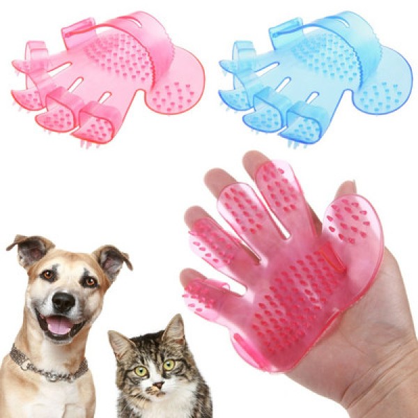 Pet Wash Brush Glove Comb Bath Soft Tool Dogs Cats Cleaning Supplies Massage Brush
