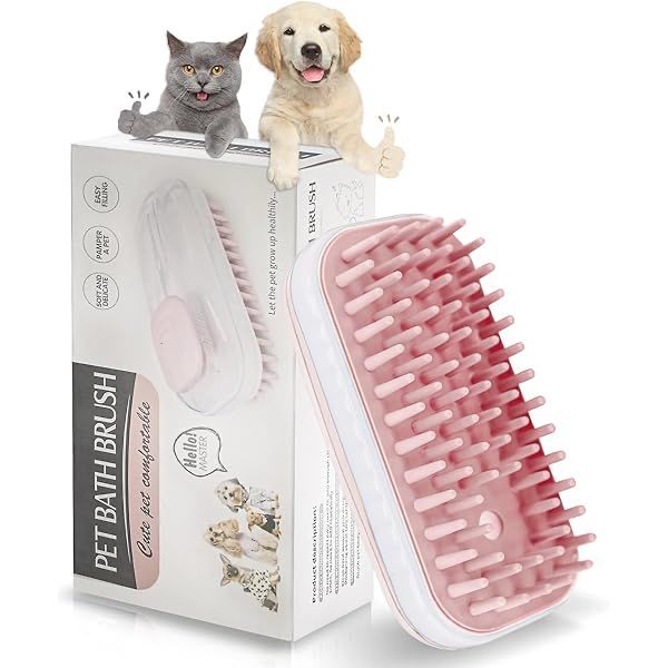 Pet Shower Brush Comb Soft for Medium & Large Dogs Cats with Short to Long Hair