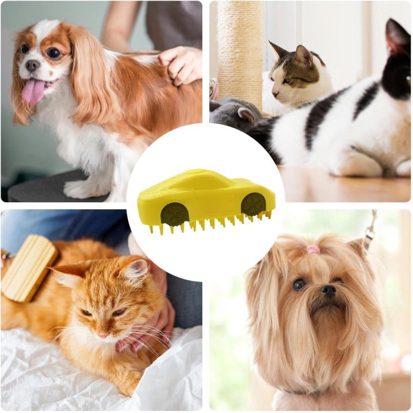 Cat Brush with Steam, Cleaning Car Shape Steam Cat Hair Brush