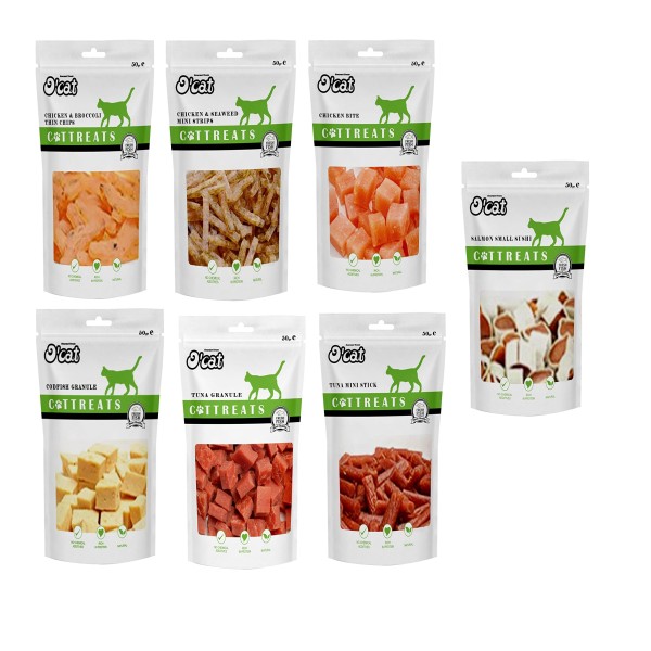 O'Cat Healthy Cat Treat, Snack Bites for Training and Feeding
