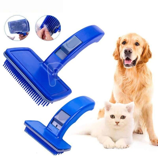 Pet Shedding Grooming Tool Self-Cleaning For Cats & Dogs