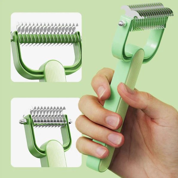 Stainless Steel Pet Comb for Shedding & Detangling