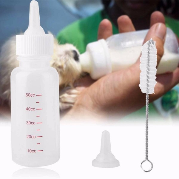 Dog Cat Milk Feeding Bottle Puppy Kitten Newborn Animal Nursing Care Set