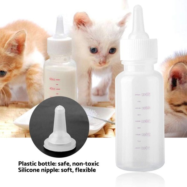 Dog Cat Milk Feeding Bottle Puppy Kitten Newborn Animal Nursing Care Set