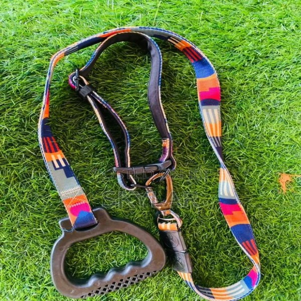 Printed Dog Collar And Leash Set