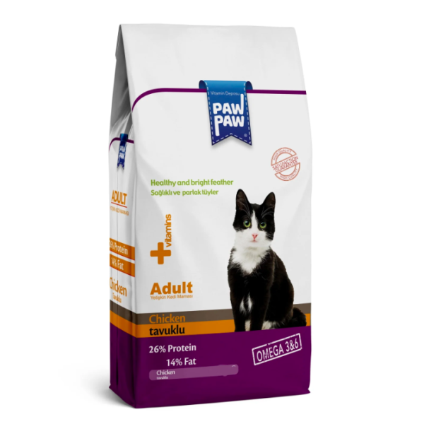 Paw Paw Adult Dry Cat Food Chicken 1KG
