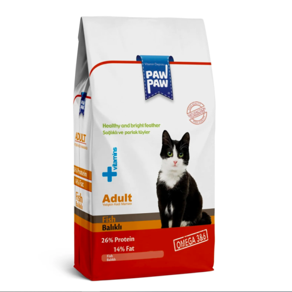 Paw Paw Adult Dry Cat Food Fish 500G