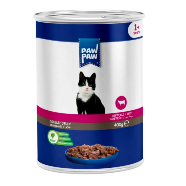 Paw Paw Adult Can Food Beef 400gm | Cat Wet Food