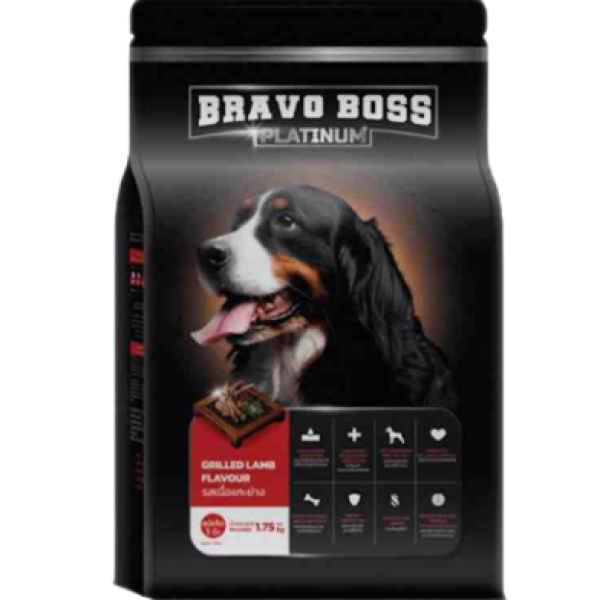 Bravo Boss Dry Dog Food Platinum - Grilled Lamb Flavor 750gm